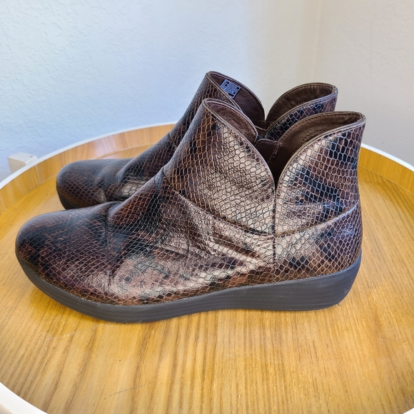 Fitflop Supermod Brown Snakeprint Ankle Boot - Picture 5 of 10